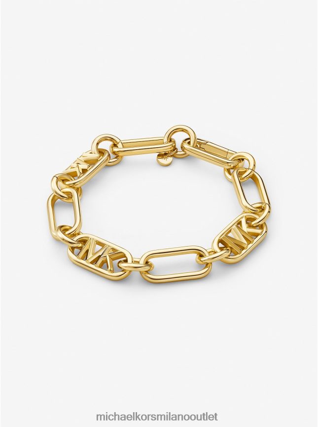 Michael Kors bracciale a maglie di catena in ottone placcato metallo prezioso donne oro P06L0L2437 gioielleria