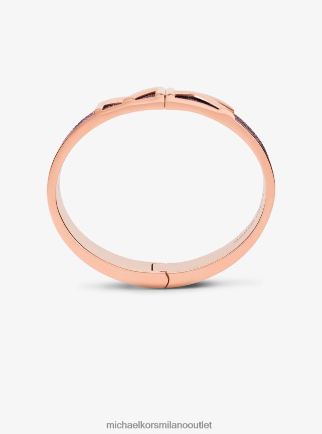 Michael Kors braccialetto Mott con logo color oro rosa donne merlot P06L0L2477 gioielleria
