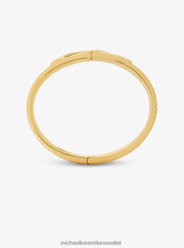 Michael Kors braccialetto con logo Mott color oro donne marrone P06L0L2481 gioielleria