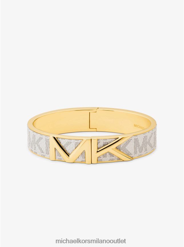 Michael Kors braccialetto con logo Mott color oro donne vaniglia P06L0L2480 gioielleria