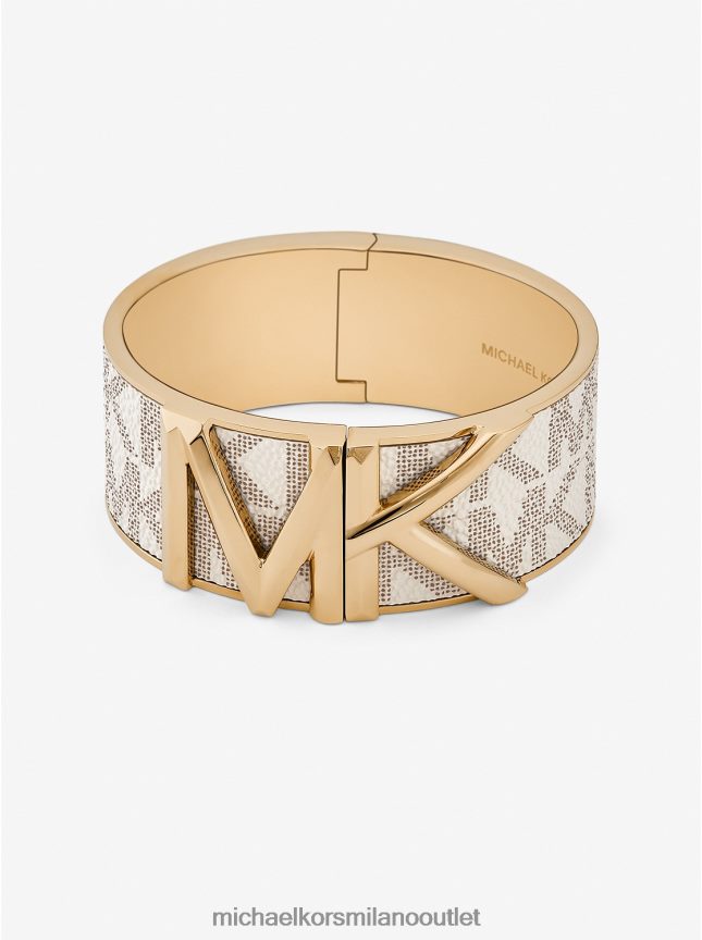 Michael Kors braccialetto con logo fulton color oro donne vaniglia P06L0L2471 gioielleria