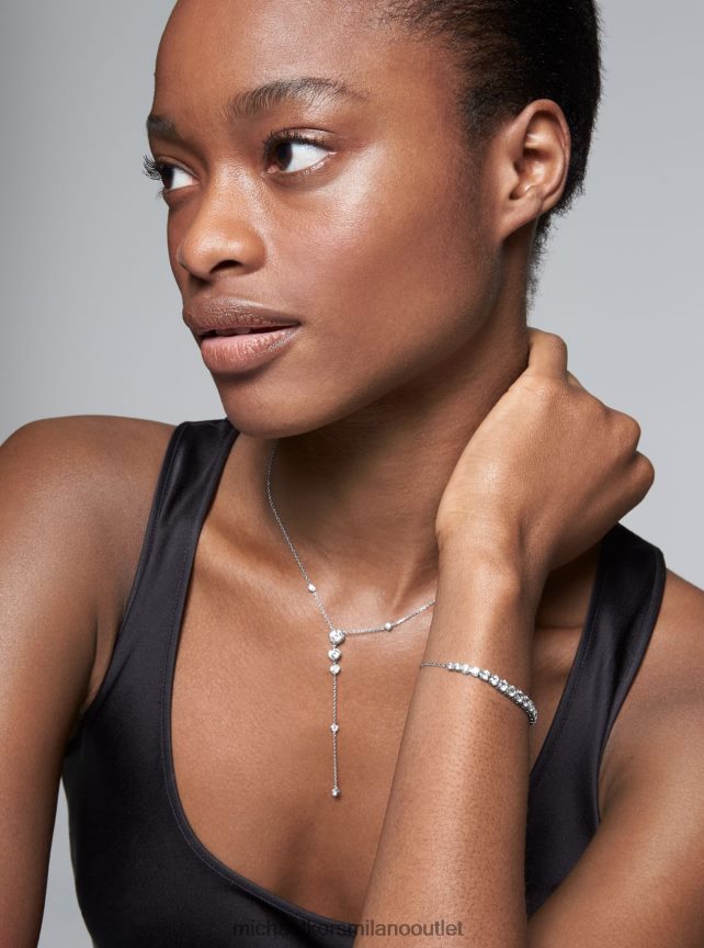 Michael Kors braccialetto slider tennis in argento sterling donne argento P06L0L2454 gioielleria