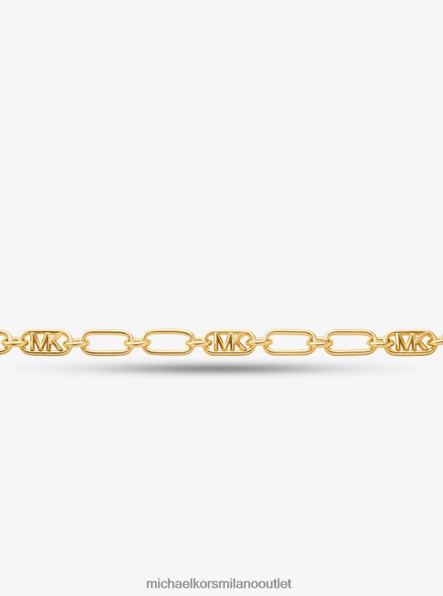 Michael Kors collana a maglie di catena in ottone placcato metallo prezioso donne oro P06L0L2489 gioielleria