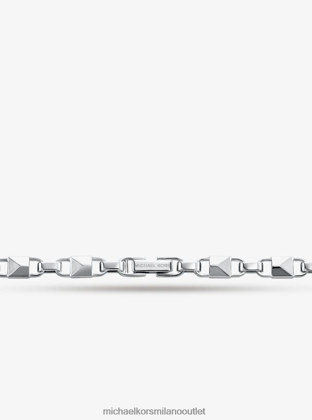 Michael Kors collana con cursore mercer link in argento sterling placcato in metallo prezioso donne argento P06L0L2518 gioielleria