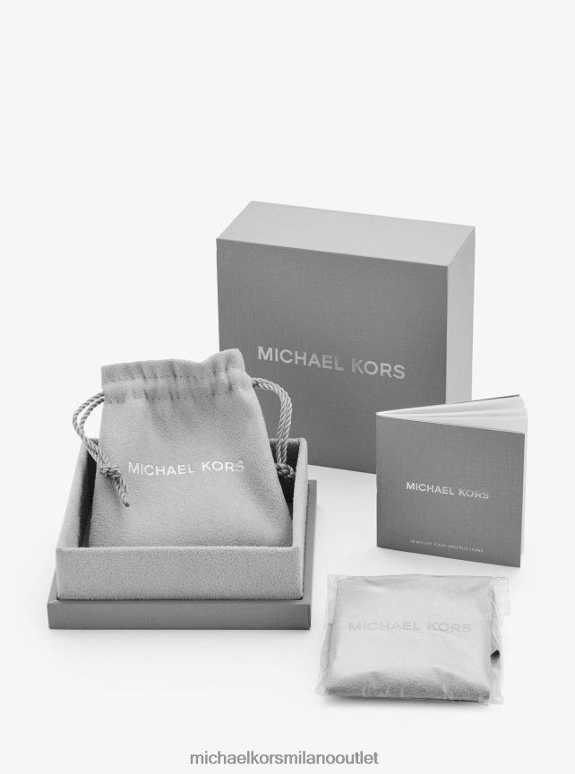 Michael Kors collana con cursore mercer link in argento sterling placcato in metallo prezioso donne argento P06L0L2518 gioielleria