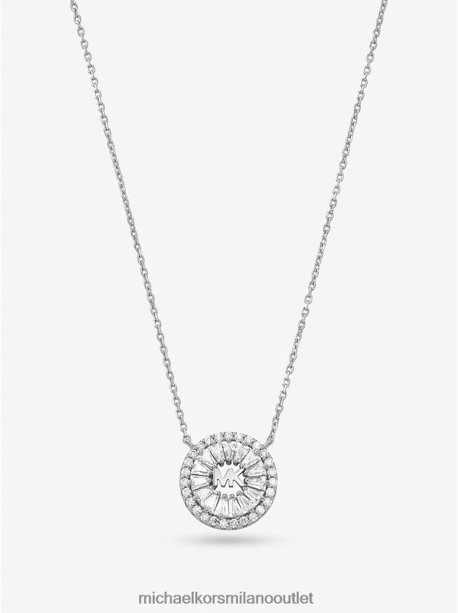 Michael Kors collana con pavé in argento sterling placcato in metallo prezioso donne argento P06L0L2496 gioielleria