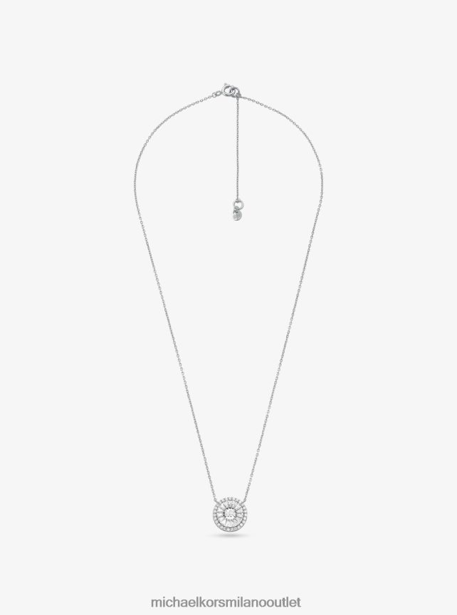 Michael Kors collana con pavé in argento sterling placcato in metallo prezioso donne argento P06L0L2496 gioielleria
