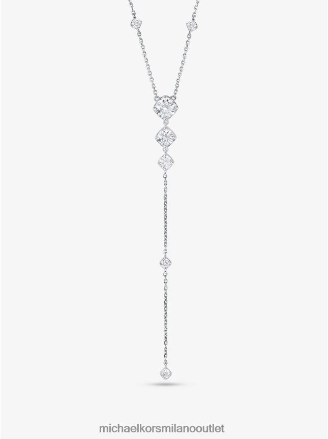 Michael Kors collana lariat con pavé in argento sterling donne argento P06L0L2507 gioielleria