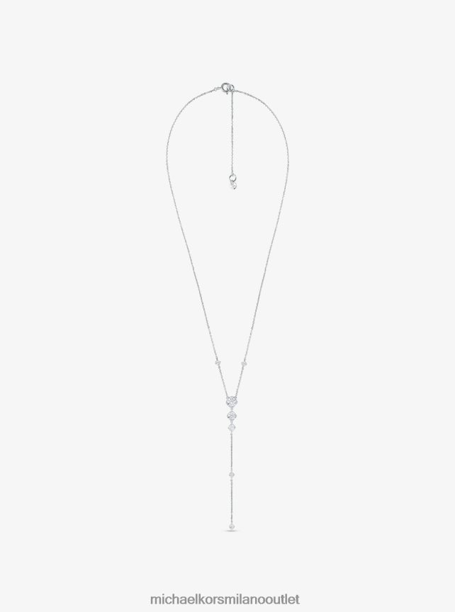 Michael Kors collana lariat con pavé in argento sterling donne argento P06L0L2507 gioielleria