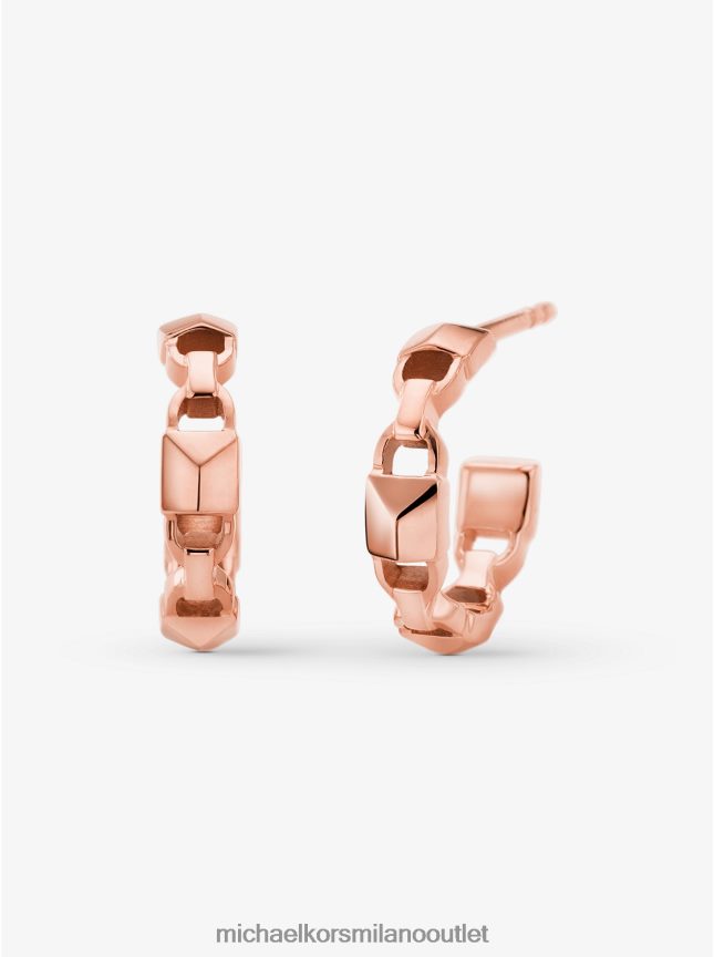Michael Kors Mini cerchi mercer link in argento sterling placcato in metallo prezioso donne oro rosa P06L0L2543 gioielleria