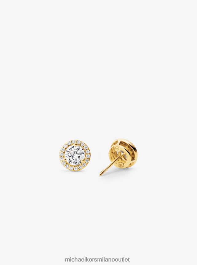 Michael Kors borchie con pavé in argento sterling placcato in metallo prezioso donne oro P06L0L2530 gioielleria