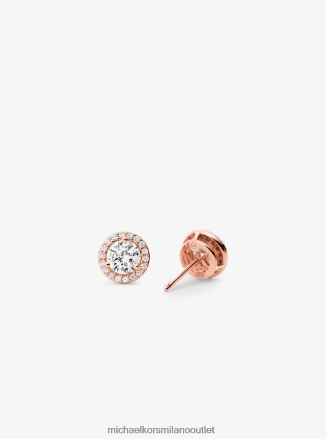 Michael Kors borchie con pavé in argento sterling placcato in metallo prezioso donne oro rosa P06L0L2528 gioielleria