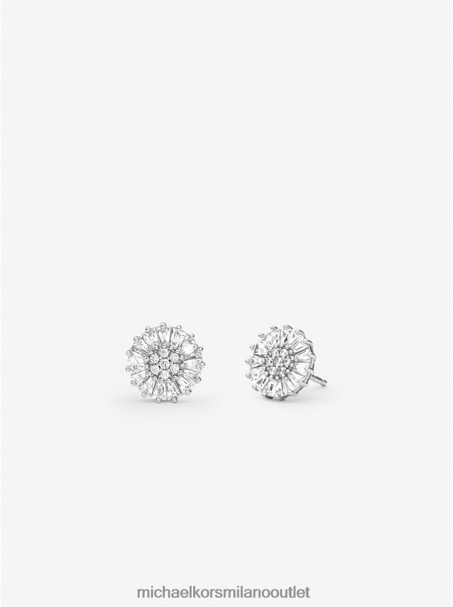 Michael Kors orecchini a bottone con pavé in argento sterling placcato in metallo prezioso donne argento P06L0L2520 gioielleria