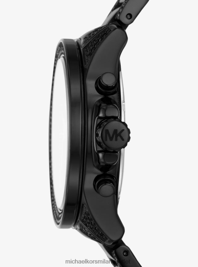 Michael Kors orologio con pavé di scricciolo in tonalità nera donne nero P06L0L2432 Accessori