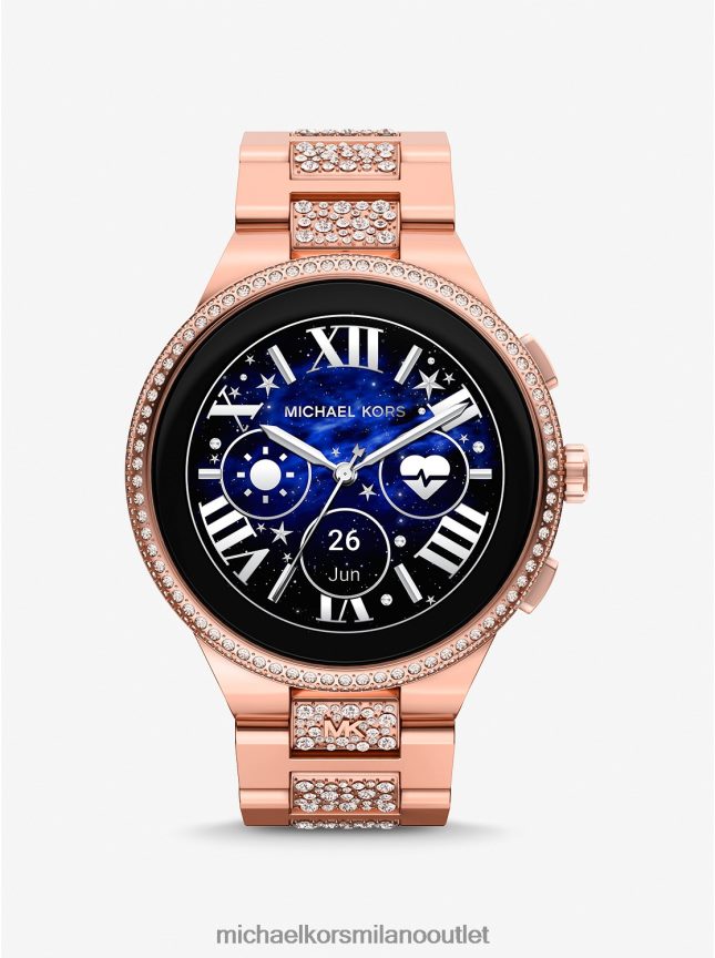 Michael Kors smartwatch camille pave color oro rosa gen 6 donne due toni P06L0L2352 Accessori