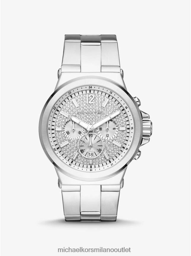Michael Kors Orologio Dylan Pave oversize color argento donne argento P06L0L2427 Accessori