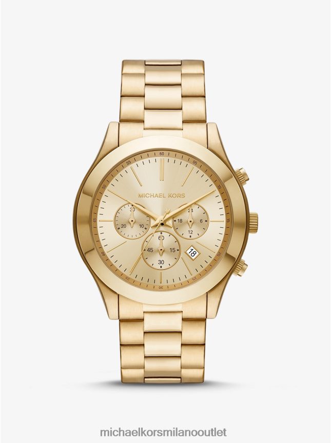 Michael Kors orologio da passerella sottile e oversize color oro donne oro P06L0L2420 Accessori