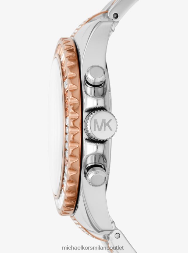 Michael Kors orologio oversize bicolore con pavé everest donne due toni P06L0L2425 Accessori