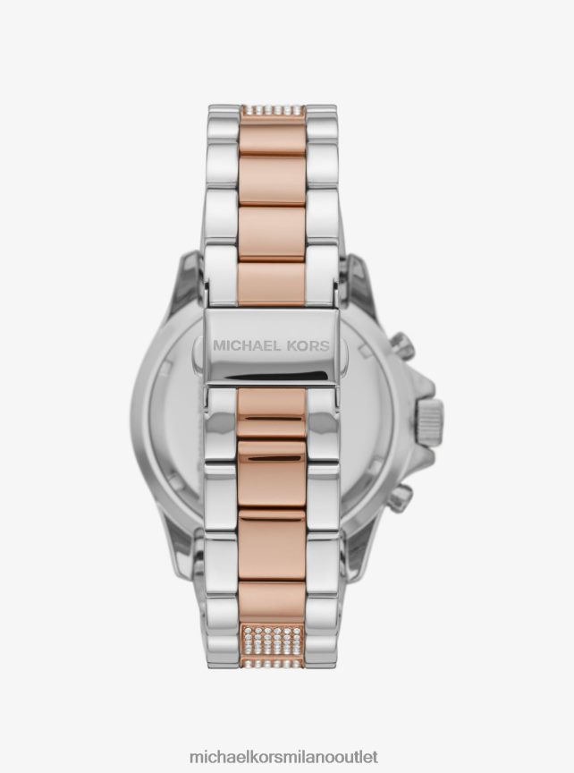 Michael Kors orologio oversize bicolore con pavé everest donne due toni P06L0L2425 Accessori
