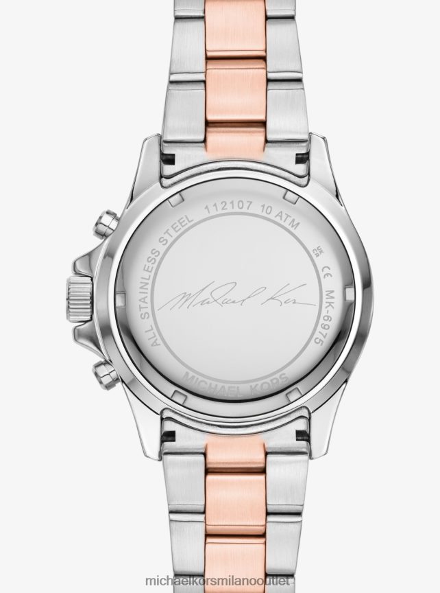 Michael Kors orologio oversize bicolore con pavé everest donne due toni P06L0L2425 Accessori