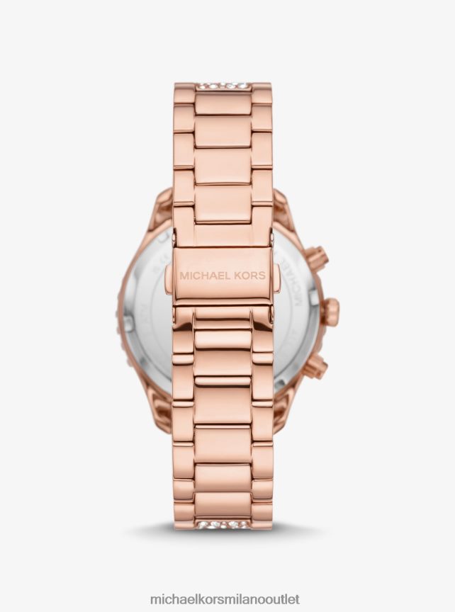 Michael Kors orologio layton oversize color oro rosa con pavé donne oro rosa P06L0L2372 Accessori