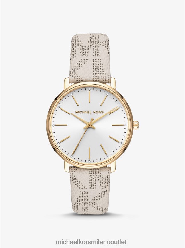 Michael Kors logo pyper e orologio color oro donne vaniglia P06L0L2397 Accessori