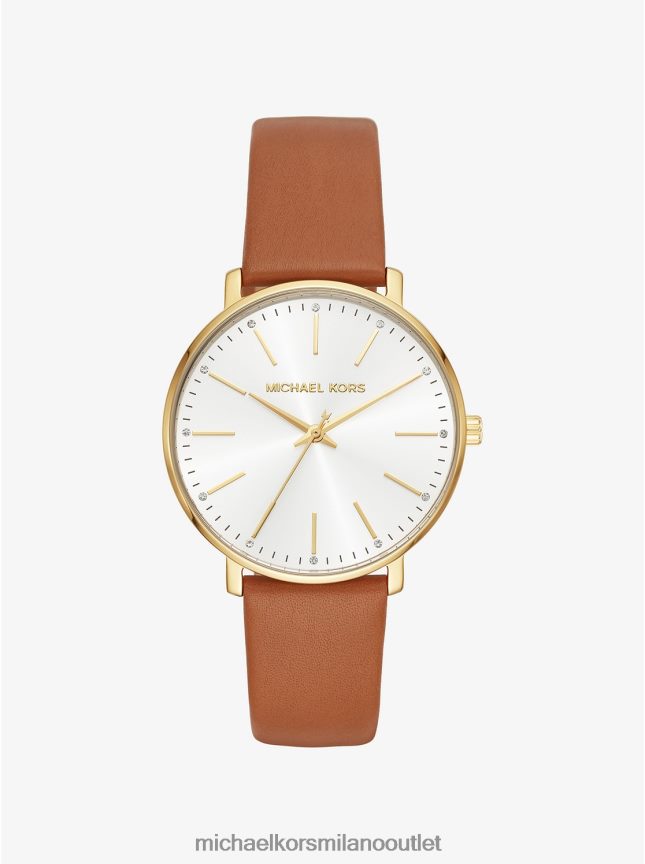 Michael Kors orologio in pelle color oro pyper donne oro P06L0L2399 Accessori
