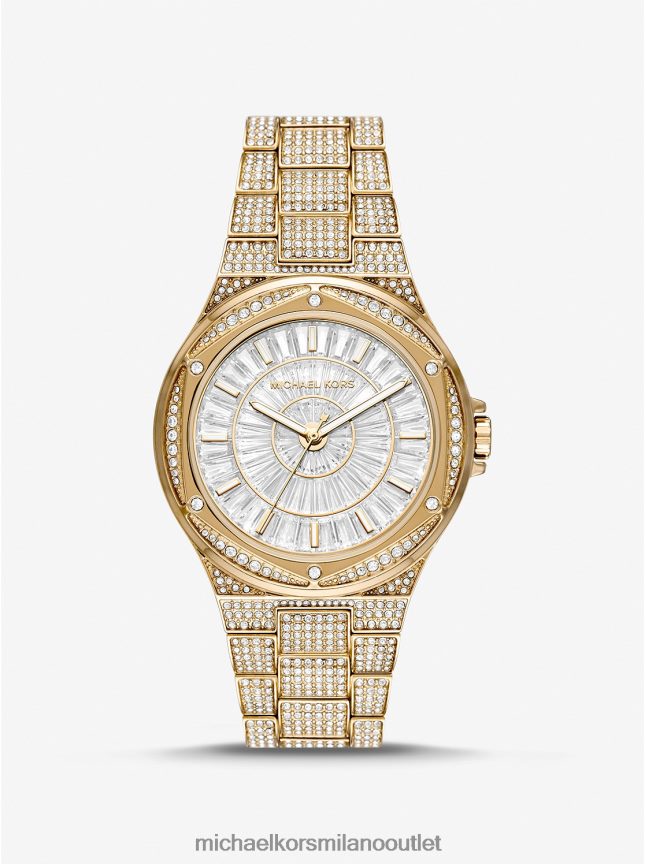 Michael Kors orologio lennox oversize con pavé color oro donne oro P06L0L2403 Accessori