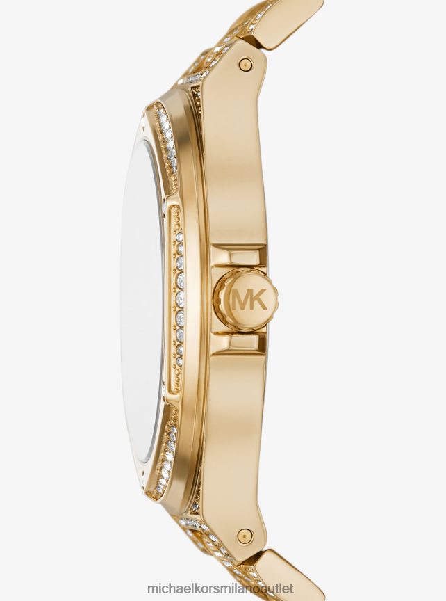 Michael Kors orologio lennox oversize con pavé color oro donne oro P06L0L2403 Accessori