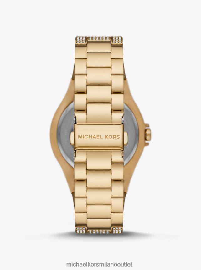 Michael Kors orologio lennox oversize con pavé color oro donne oro P06L0L2403 Accessori