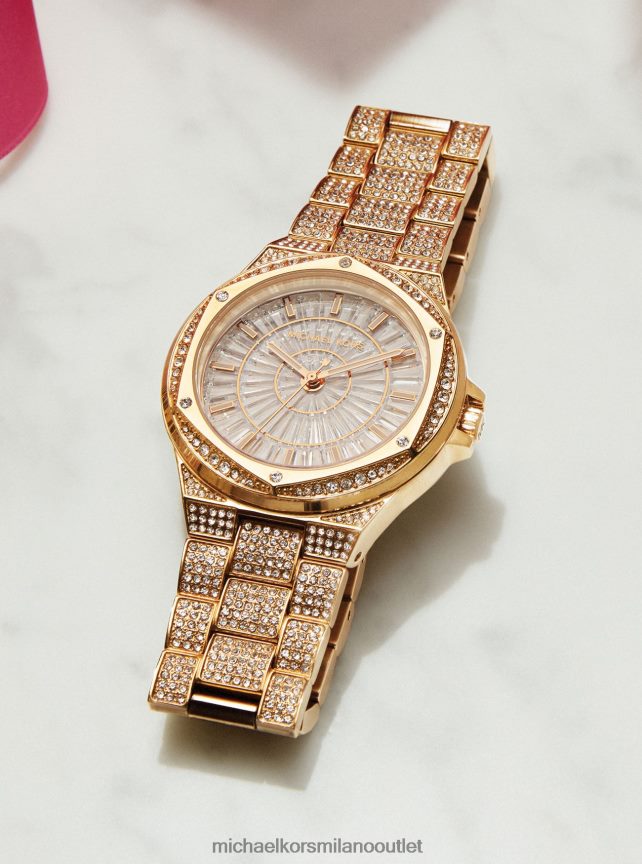 Michael Kors orologio lennox oversize con pavé color oro donne oro P06L0L2403 Accessori