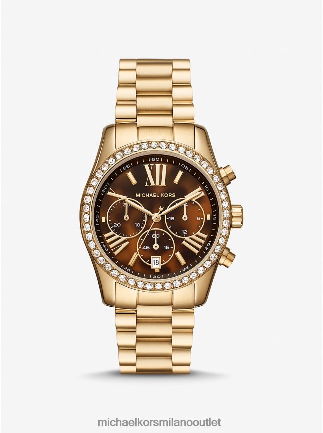 Michael Kors orologio lexington pave color oro donne oro P06L0L2390 Accessori
