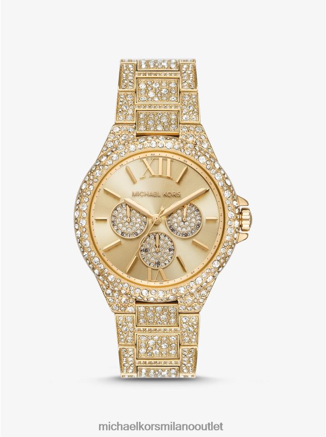 Michael Kors orologio oversize Camille con pavé color oro donne oro P06L0L2389 Accessori