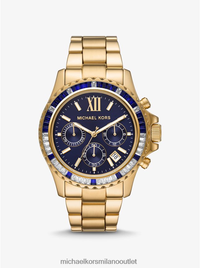 Michael Kors orologio oversize Everest con pavé color oro donne oro P06L0L2405 Accessori