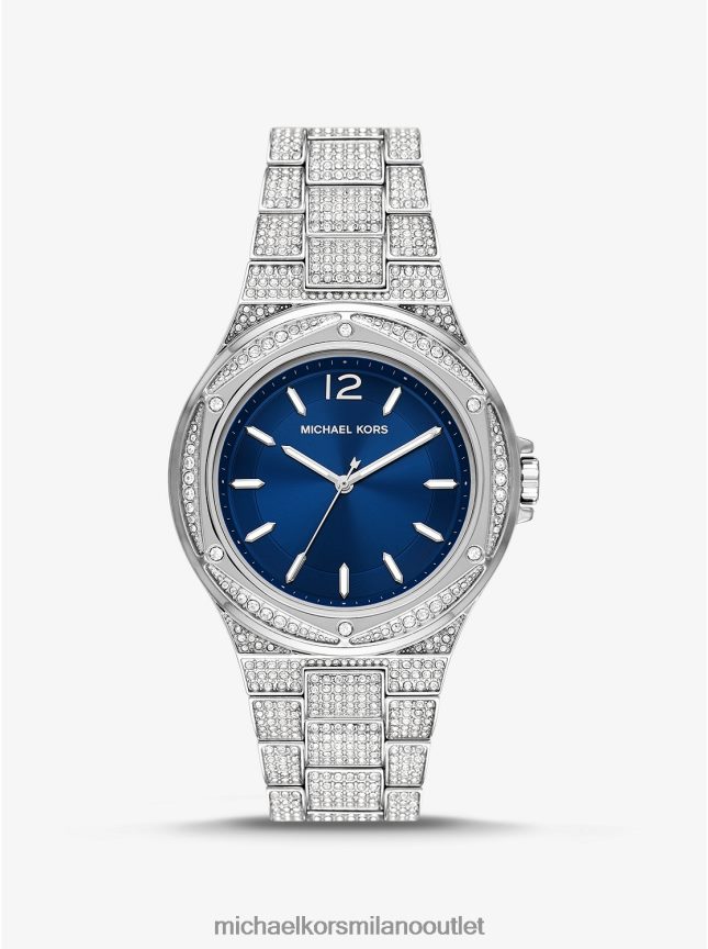 Michael Kors orologio lennox oversize con pavé color argento donne argento P06L0L2418 Accessori