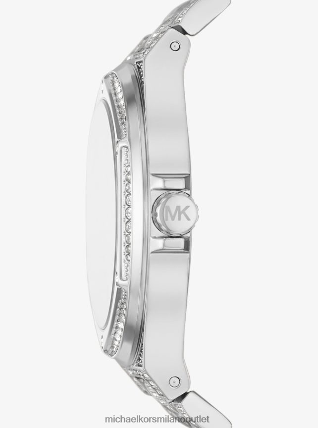 Michael Kors orologio lennox oversize con pavé color argento donne argento P06L0L2418 Accessori