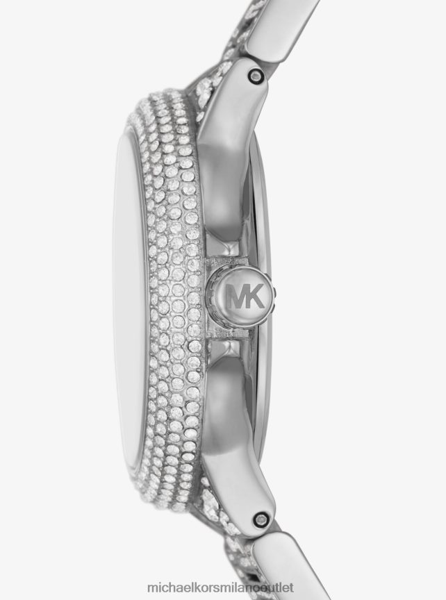 Michael Kors orologio mini camille con pavé color argento donne argento P06L0L2408 Accessori