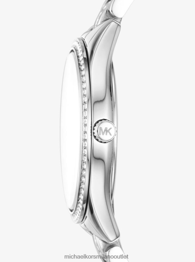 Michael Kors orologio mini lauryn pave color argento donne argento P06L0L2410 Accessori