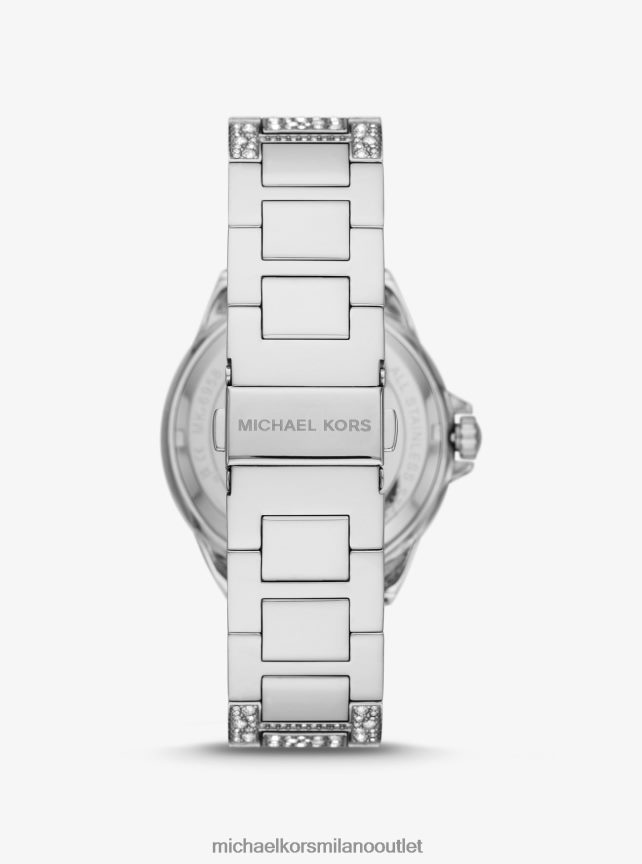 Michael Kors orologio oversize Camille con pavé color argento donne argento P06L0L2407 Accessori