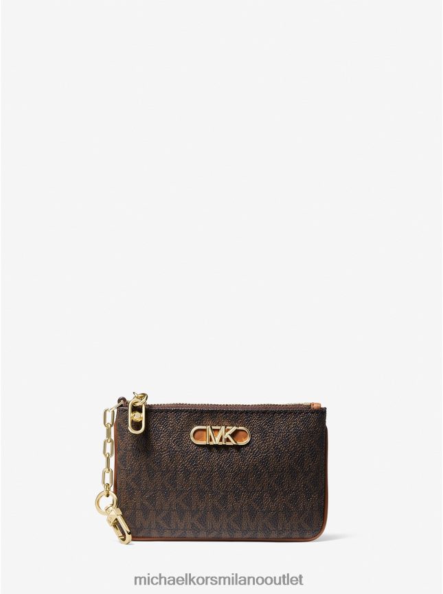 Michael Kors Porta carte con zip con logo Parker donne brn/ghianda P06L0L1674 Accessori