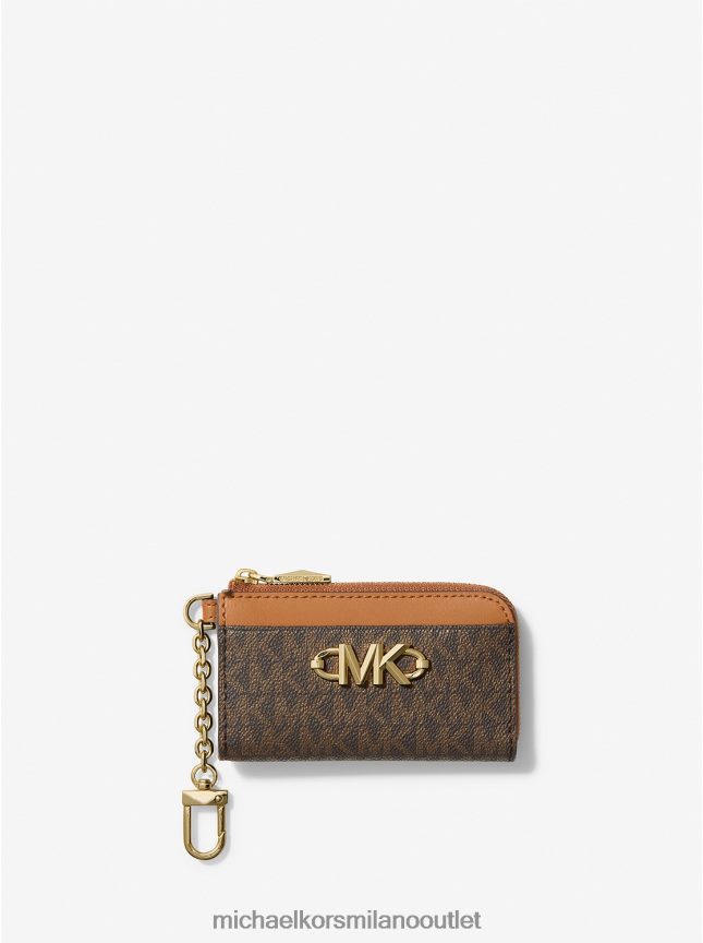 Michael Kors porta carte con zip con logo piper donne brn/ghianda P06L0L1664 Accessori