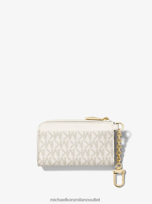 Michael Kors porta carte con zip con logo piper donne furgone/crema P06L0L1660 Accessori