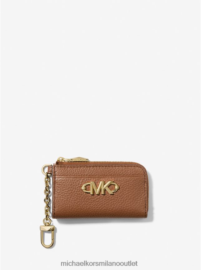 Michael Kors porta carte con zip in pelle martellata piper donne bagaglio P06L0L1654 Accessori