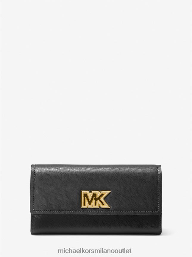 Michael Kors Portafoglio bifold mimi grande in pelle saffiano donne nero P06L0L1699 Accessori