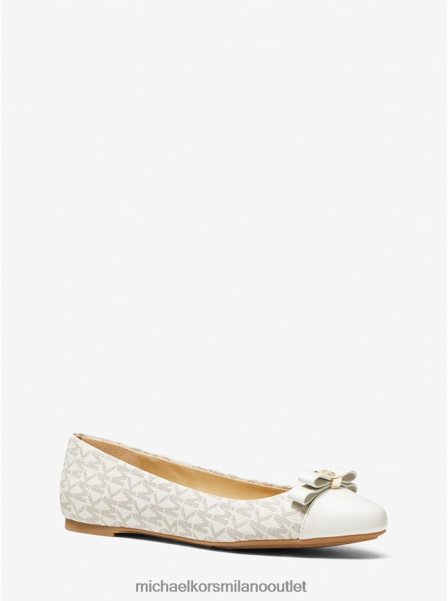 Michael Kors Ballerina con logo andrea donne vaniglia P06L0L2249 scarpe
