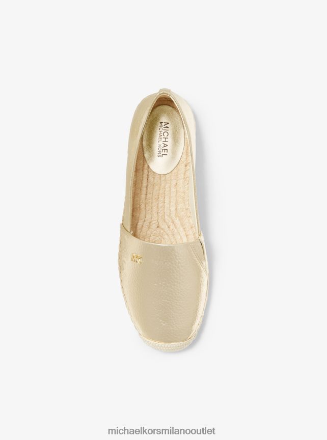 Michael Kors Espadrillas Kendrick in finta pelle martellata metallizzata donne oro pallido P06L0L2226 scarpe
