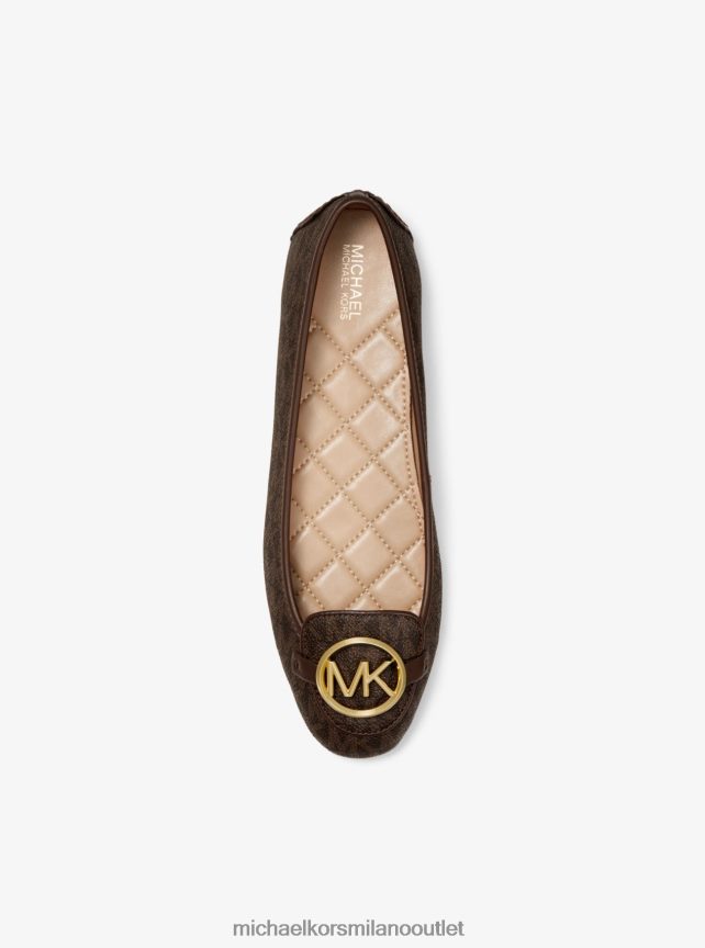Michael Kors Mocassino con logo lillie donne marrone P06L0L2274 scarpe