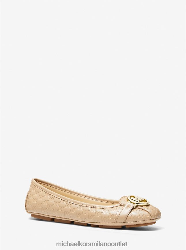 Michael Kors Mocassino in ecopelle con logo Fulton goffrato donne cammello P06L0L2271 scarpe