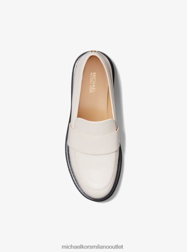 Michael Kors Mocassino in pelle Parker donne lt. panna P06L0L2243 scarpe