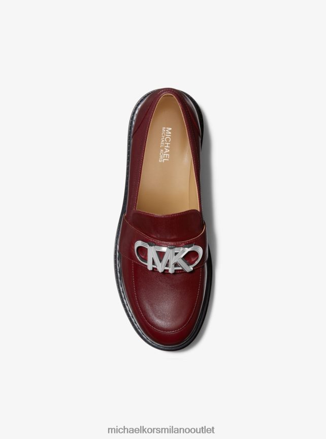 Michael Kors Mocassino in pelle Parker donne merlot P06L0L2238 scarpe